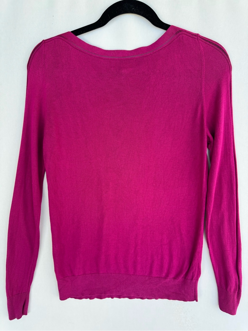 Banana Republic Silk and Cotton Magenta Crewneck Sweater - Picture 6 of 6